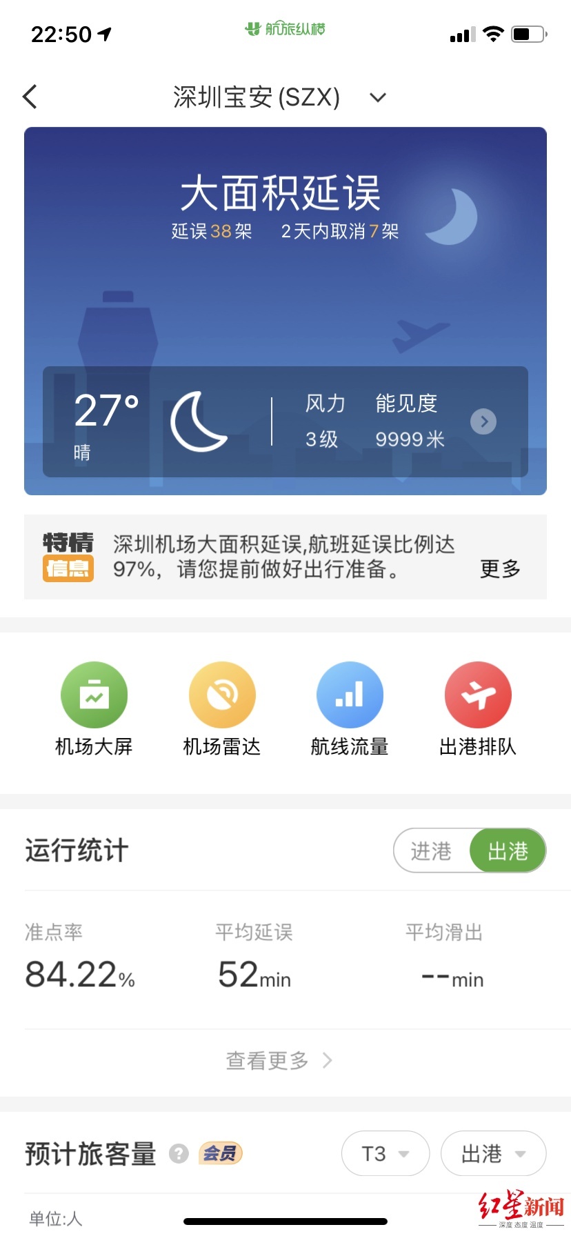 “半岛官方下载地址”因出现不明升空物，深圳机场航班昨晚大面积延误(图2)